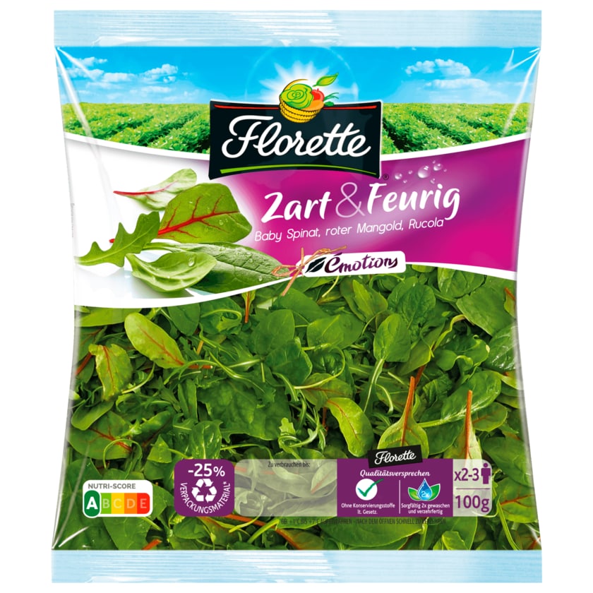 Florette Salatmischung Zart & Feurig 100g